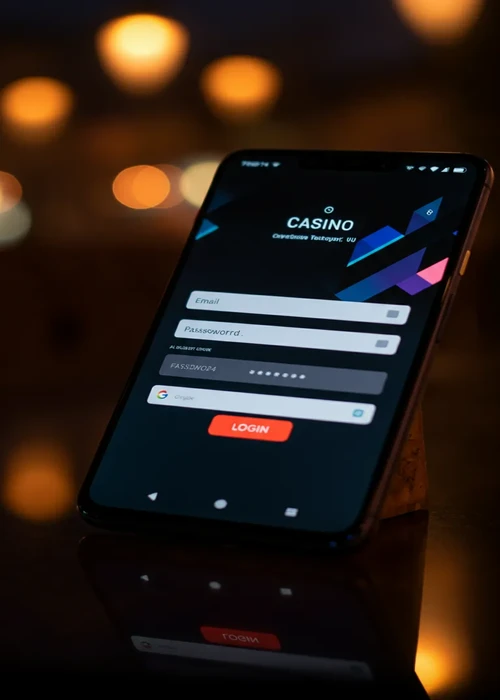Vegas Kings authentication screen with login credentials and security